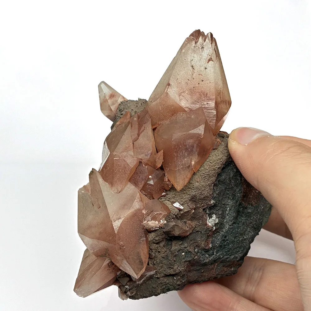 A0-6A 1 قطعة 100% الإسفار الطبيعي أحجار الكالسيت الأحمر والبلورات بلورات الشفاء