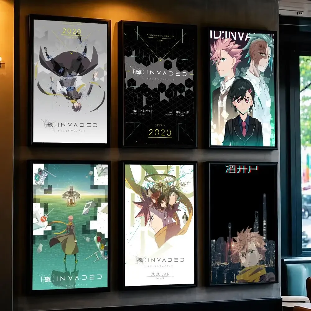 anime I-ID INVADED-D Poster Minimalist Wall Sticker for Cafe Office Bar Home Decor and Gift