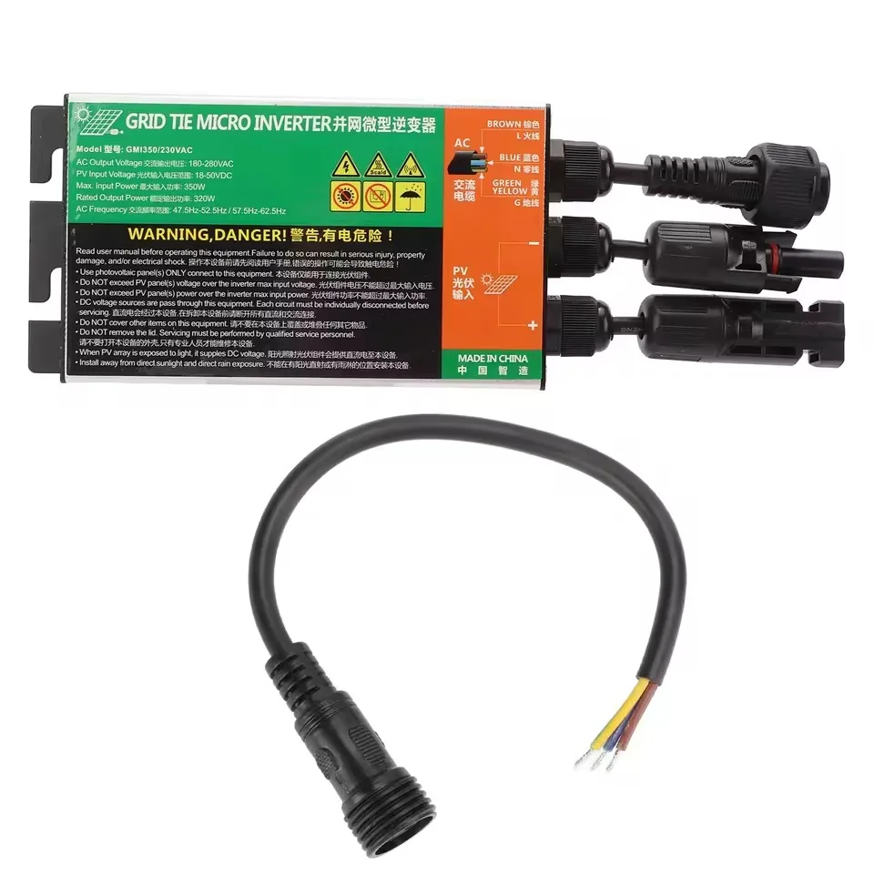 Солнечный микроинвертор MPPT GMI120L 120W/GMI150L 150W/GMI180L 180W для подключения к сети, входное напряжение DC 10.8V-30V, выходное напряжение 120V/230V