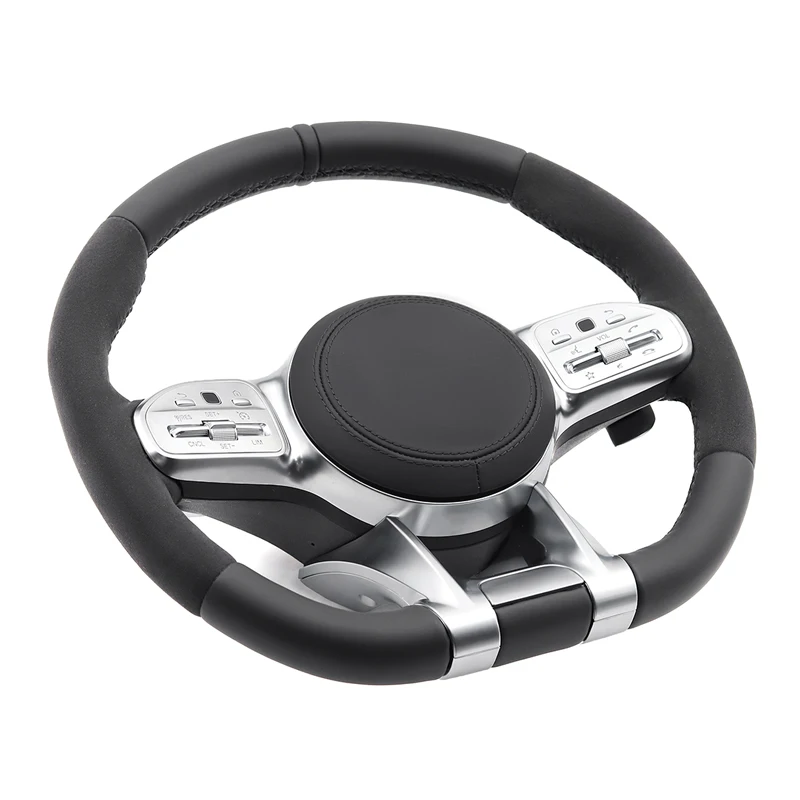 Car Steering Wheel Left Right Alcantra for Mercedes Benz AMG W204 W205 W221 W222 C43 E63s A/B/C/E/S/G/V Class cls glc gle gls