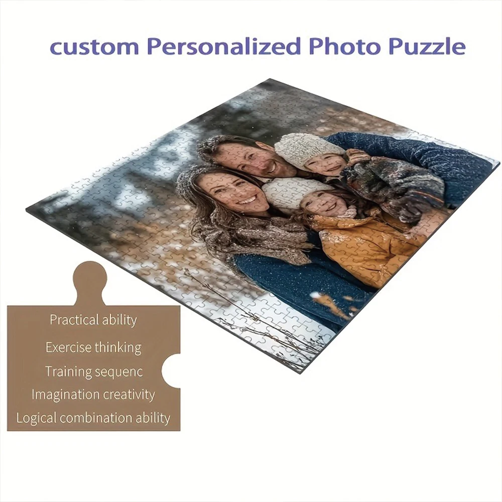 35/300/500/1043pcs Personalized Custom Photo Puzzle Family Photos Funny Adult Leisure Toys Gift