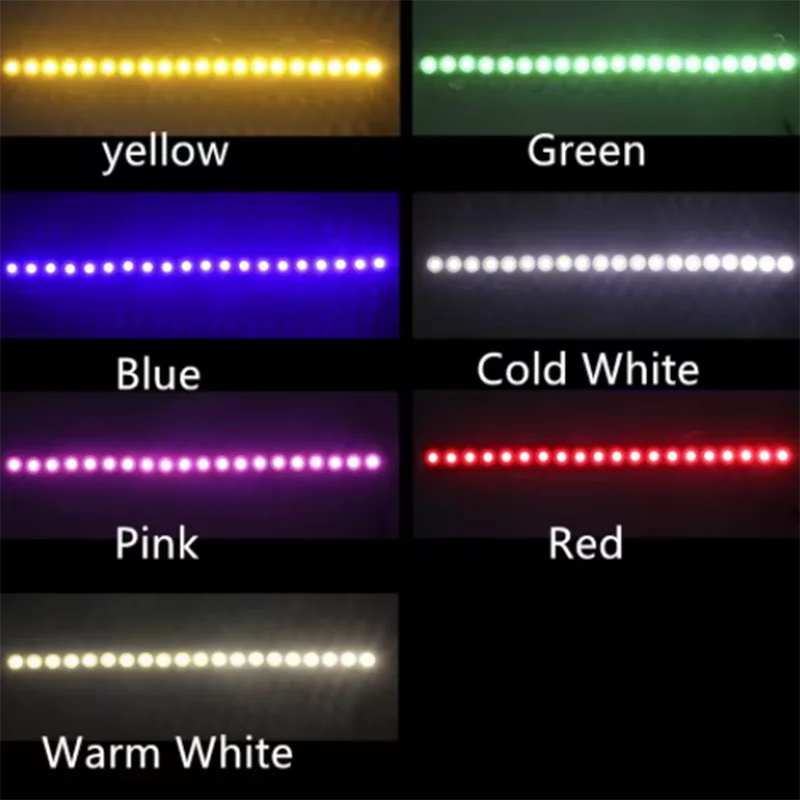 20 Buah Modul LED 12V Lampu COB Desain Iklan Lampu Latar Tanda Toko Spanduk Putih Hangat Merah Biru Kuning Merah Muda IP65 Tahan Air