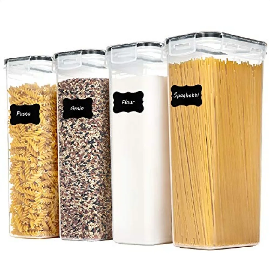 

Vtopmart Airtight Food Storage Containers with Lids 4 PCS 2.8L Pasta Containers for Pantry Organization and Storage BPA Free Ki