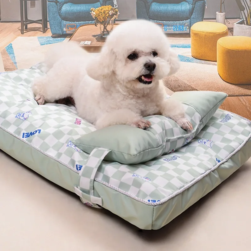 Dog Pet Bed Removable Washable Winter Dog Mat Protect Cervical Spine Thickened Dog House Indoor For Small Medium Large Dogs Bed