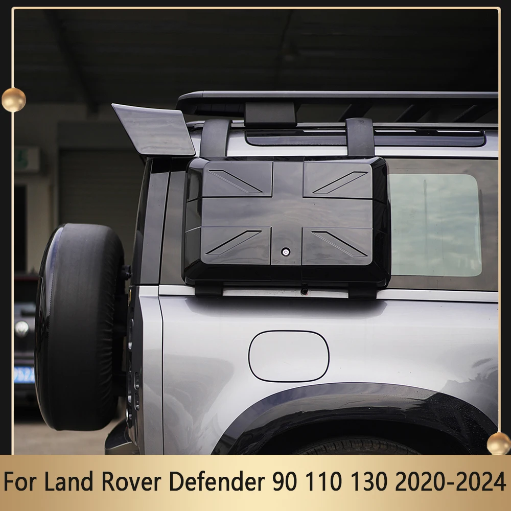 

Glossy Black ABS Rear Spoiler For Land Rover Defender 90 110 130 2020-2024 Car Roof Rear Wing Tail Trim Auto Exterior Moulding