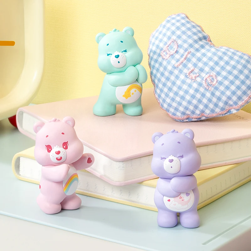 Baru Asli Care Bears Little Things Series Cubby Face Blind Box Action Figure Hadiah Lucu untuk Seri Pesta Ulang Tahun Anak-anak