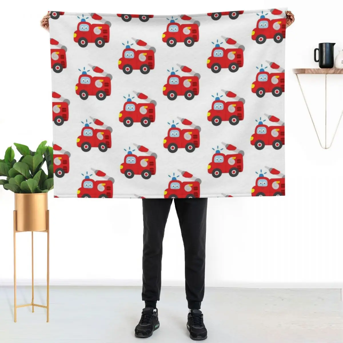 Fire Truck Toddler Boys Girls Baby Throw Blanket warm winter Soft Plaid Plaid Luxury Thicken Summer Large Blankets