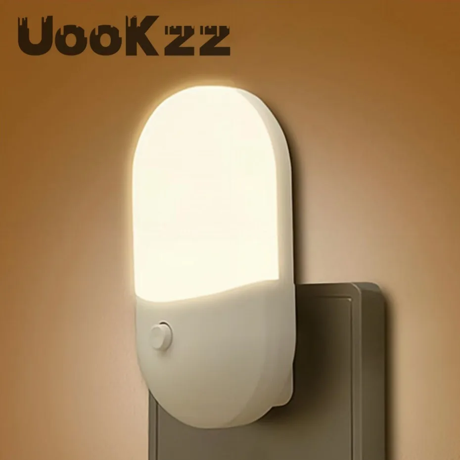 Uookzz nachttisch lampe nachtlicht eu us stecker led nachtlicht ac220v schlafzimmer lampe geschenk für kinder niedliche nacht lampe für korridor wc