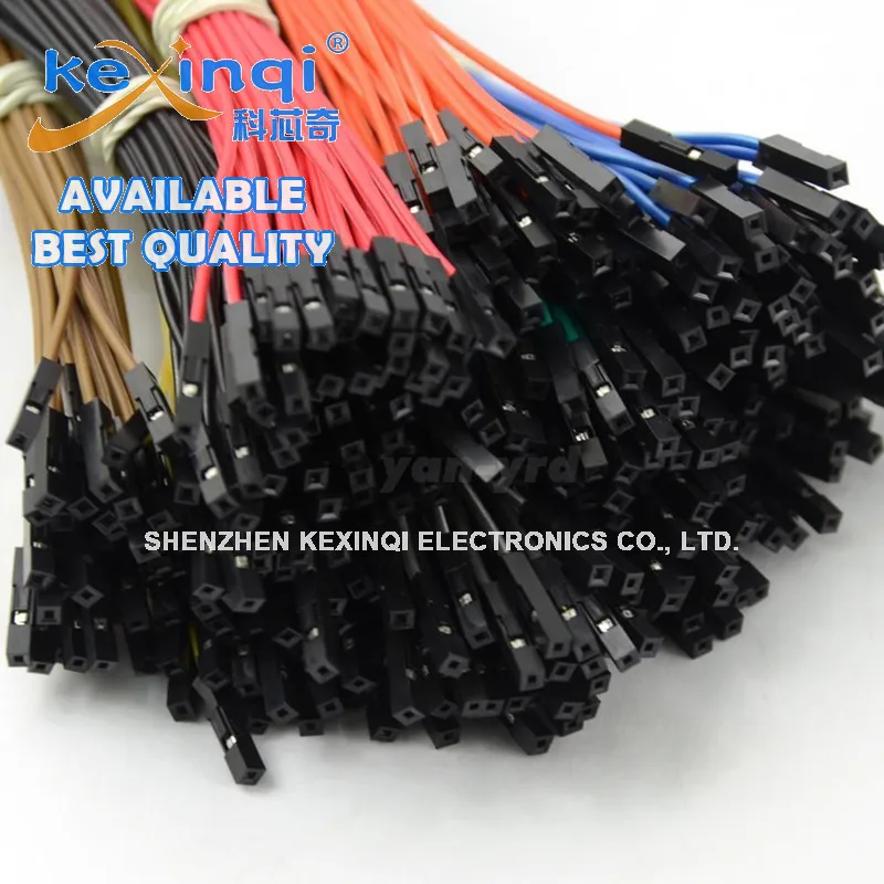 10pcs 1Pin Dupont Jumper Wire Line 20cm 2.54mm Male Female Electronic Cable For Arduino DIY Red Yellow Green Yellow Blue Black