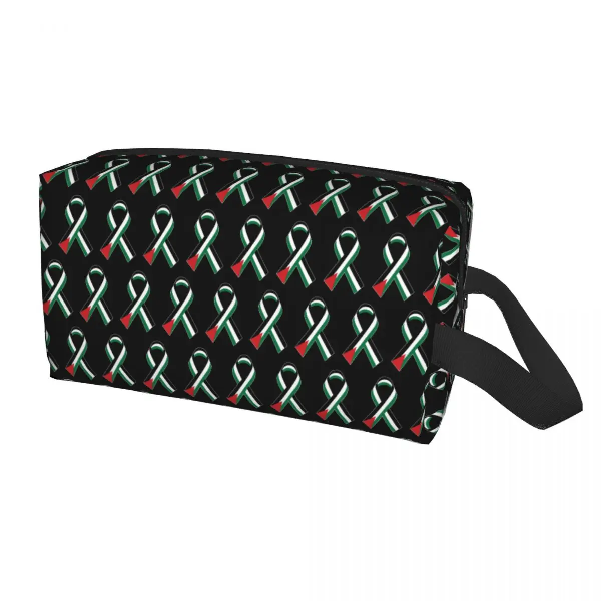 Palestinians Flag Ribbon Solidarity With Palestines Freedom Toiletry Bag Cosmetic Makeup Organizer Beauty Storage Dopp Kit Case