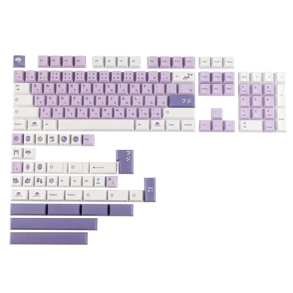 Imagem -04 - Wisteria Keycap para Gateron Outemu Switch Premium Pbt 140 Teclas por Conjuntos Perfil de Cereja Dye-sublimação Iso Digite o Layout Ansi