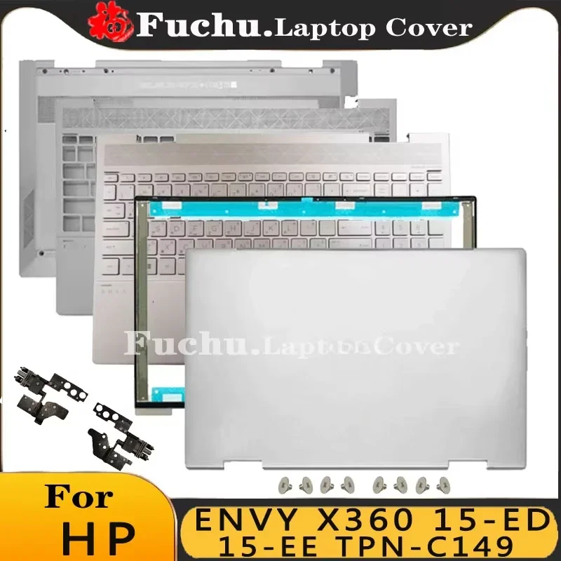 

New For HP ENVY X360 15-ED 15M-ED 15-EE 15M-EE TPN-C149 LCD Back Cover Front Bezel Hinge Palmrest Bottom Case L93203-001 15.6 In