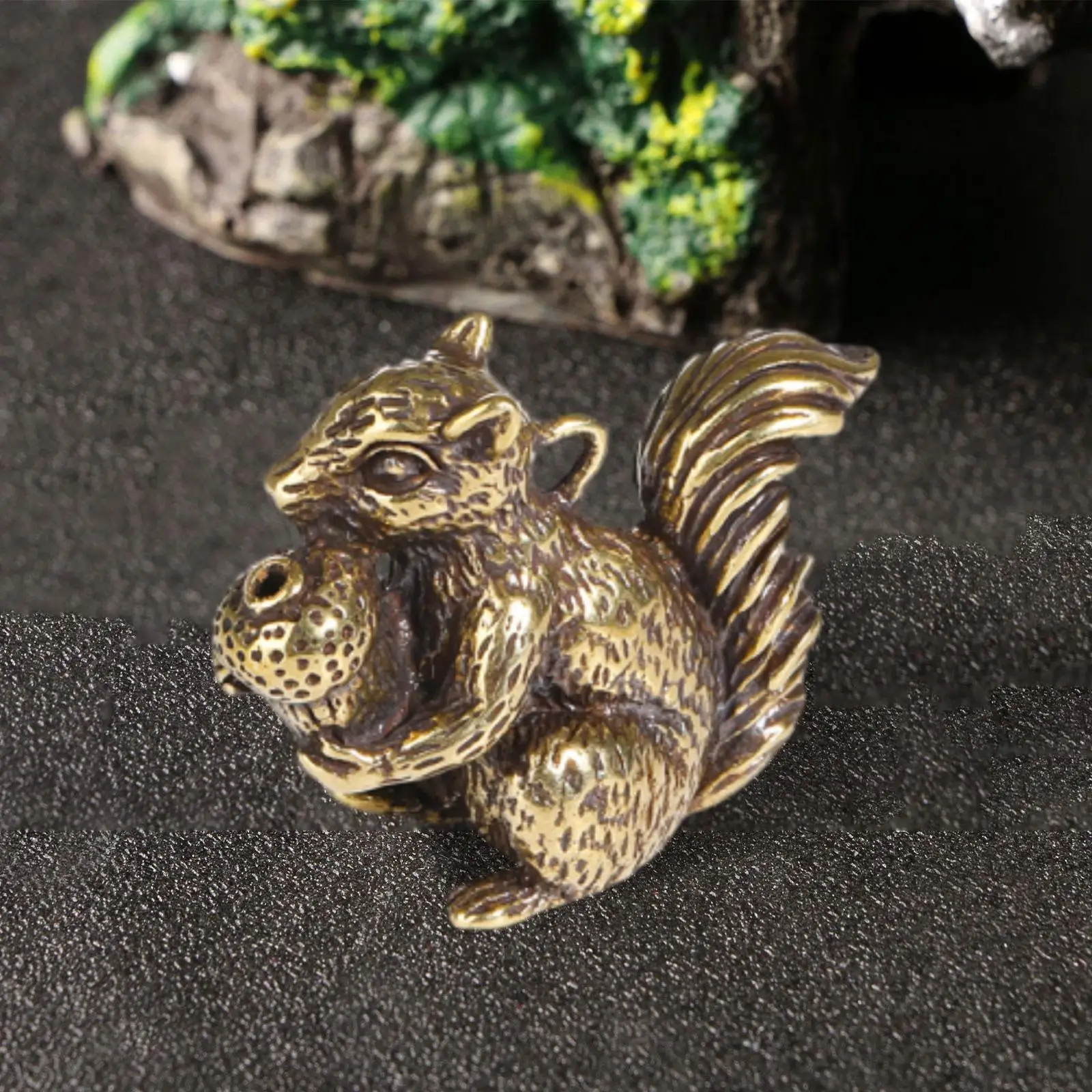 2-6pack Brass Squirrel Figurine Art Gift Tea Pet Animal Statue for Home Office