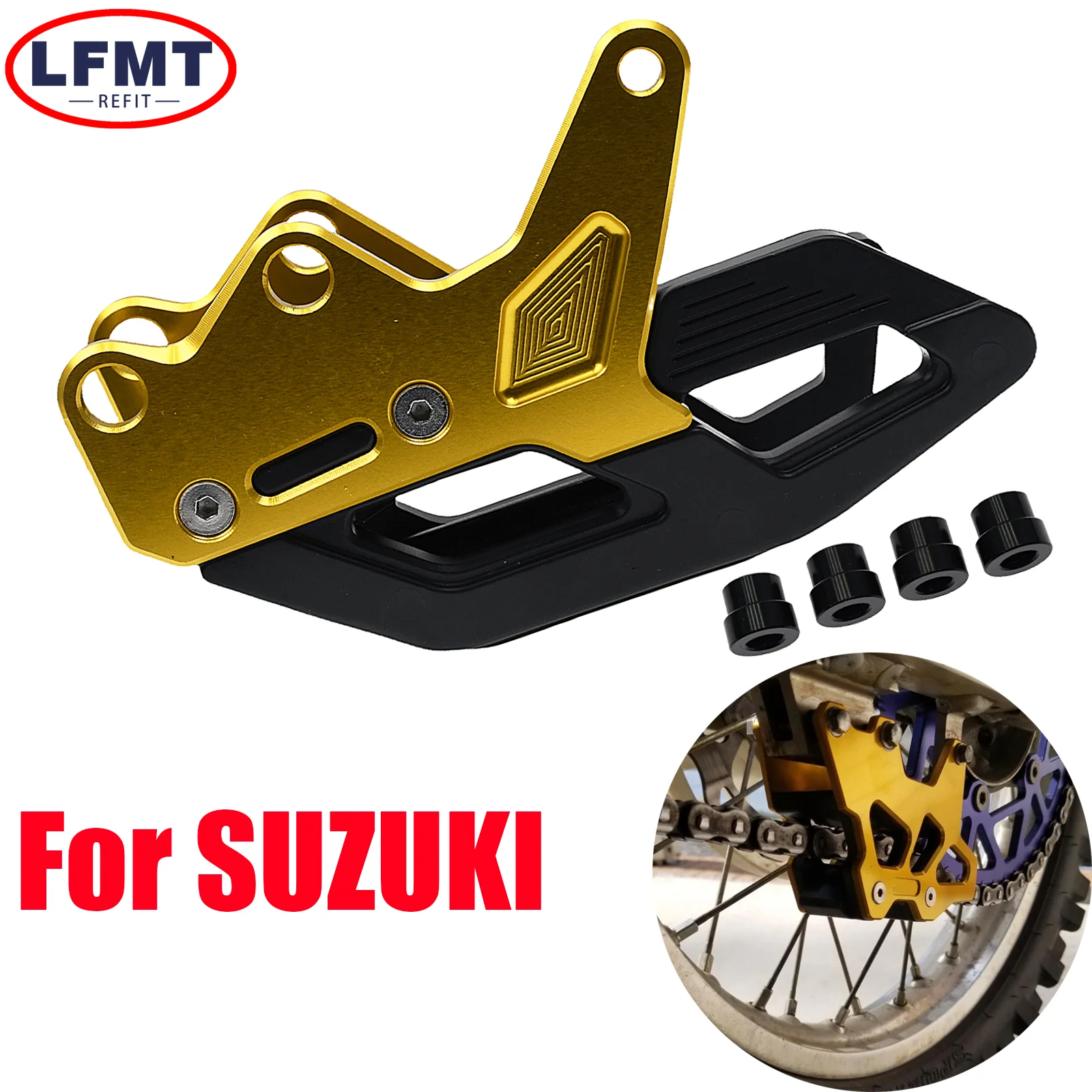 

Motorcycle CNC Chain Guide Guard For Suzuki RM125 RM250 RMZ250 RMZ450 RMX450Z DRZ250 DRZ400 DRZ400E DRZ400S DRZ400SM 1996-2022