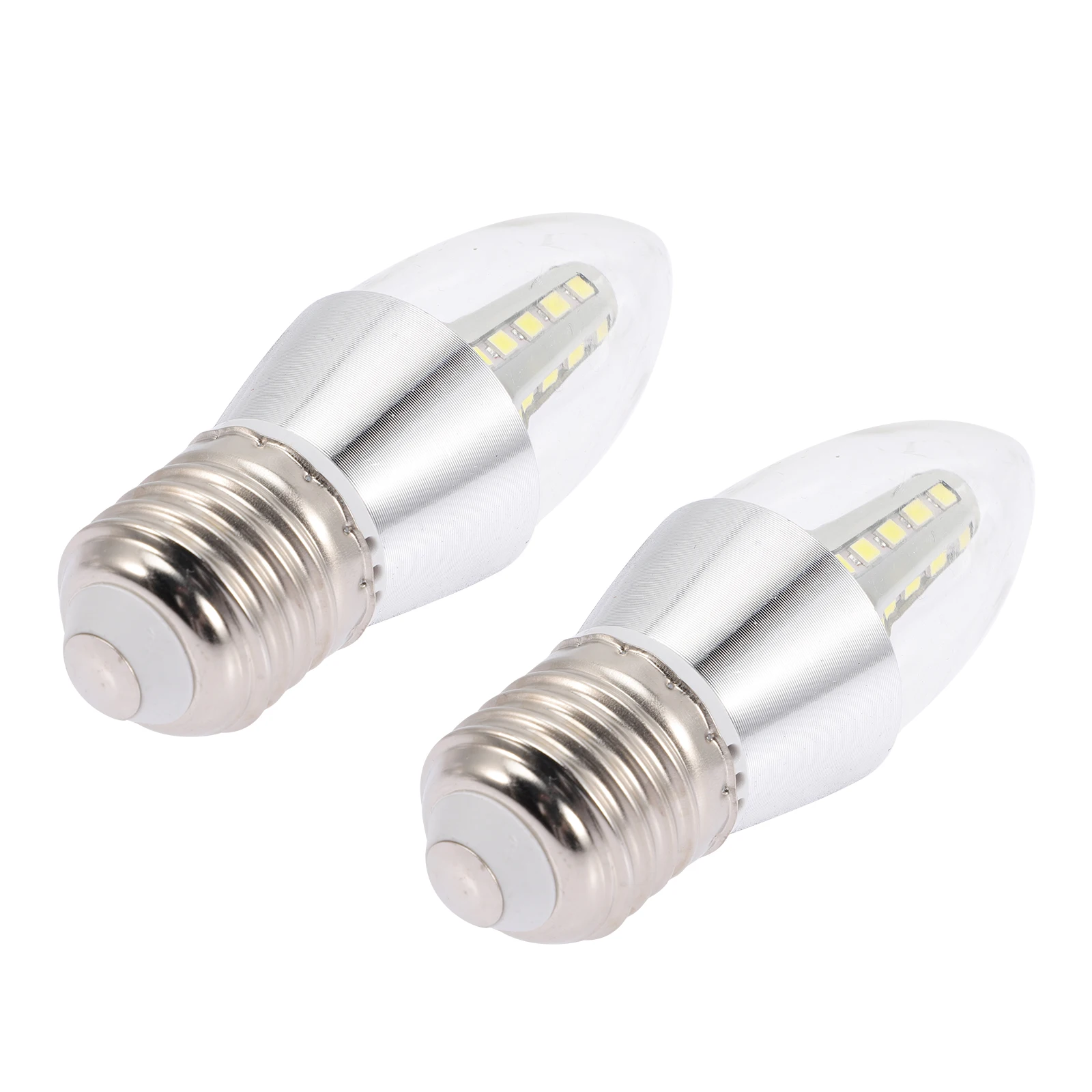 

2pcs Led Light Bulbs E14 Socket 5W Chandelier Replacement Energy Saving Candelabra Bulb Transparent Clear Low Power High