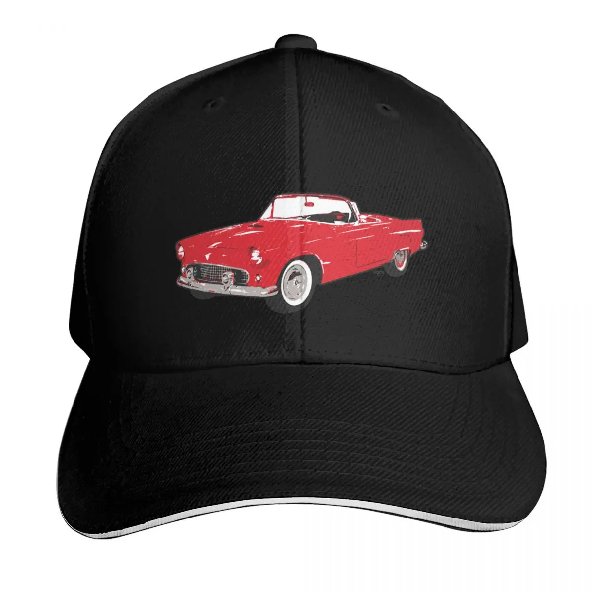 Red FT 1955 Baseball Cap Adjustable Buckle Closure Moisture Wicking Quick Dry Curved Brim Classic Fit
