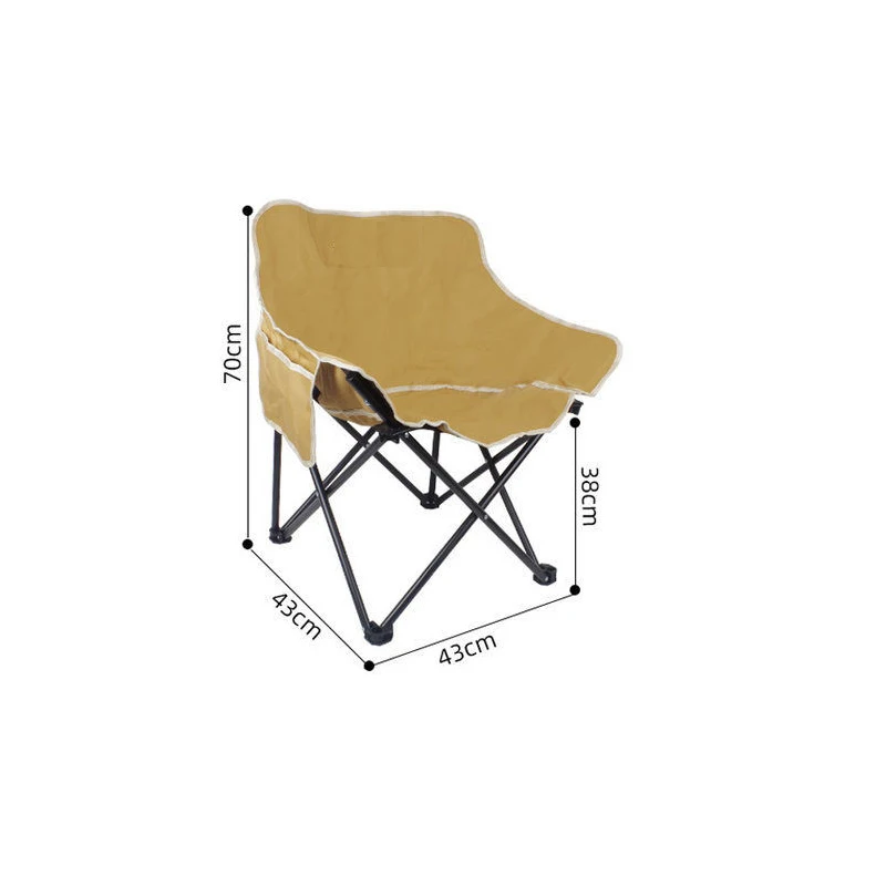 كرسي قابل للطي للاستخدام الخارجي، كرسي تخييم محمول لصيد الأسماك والنزهات، كرسي شاطئ عالي الظهر يمكن زيادة الرسم #6