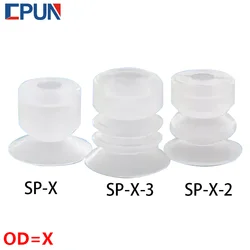 Vacuum Suction Cup Accessories for Mechanical Hands - Industrial Small Head Full SP-06/15 Mini Silicone Suction Cup Nozzle