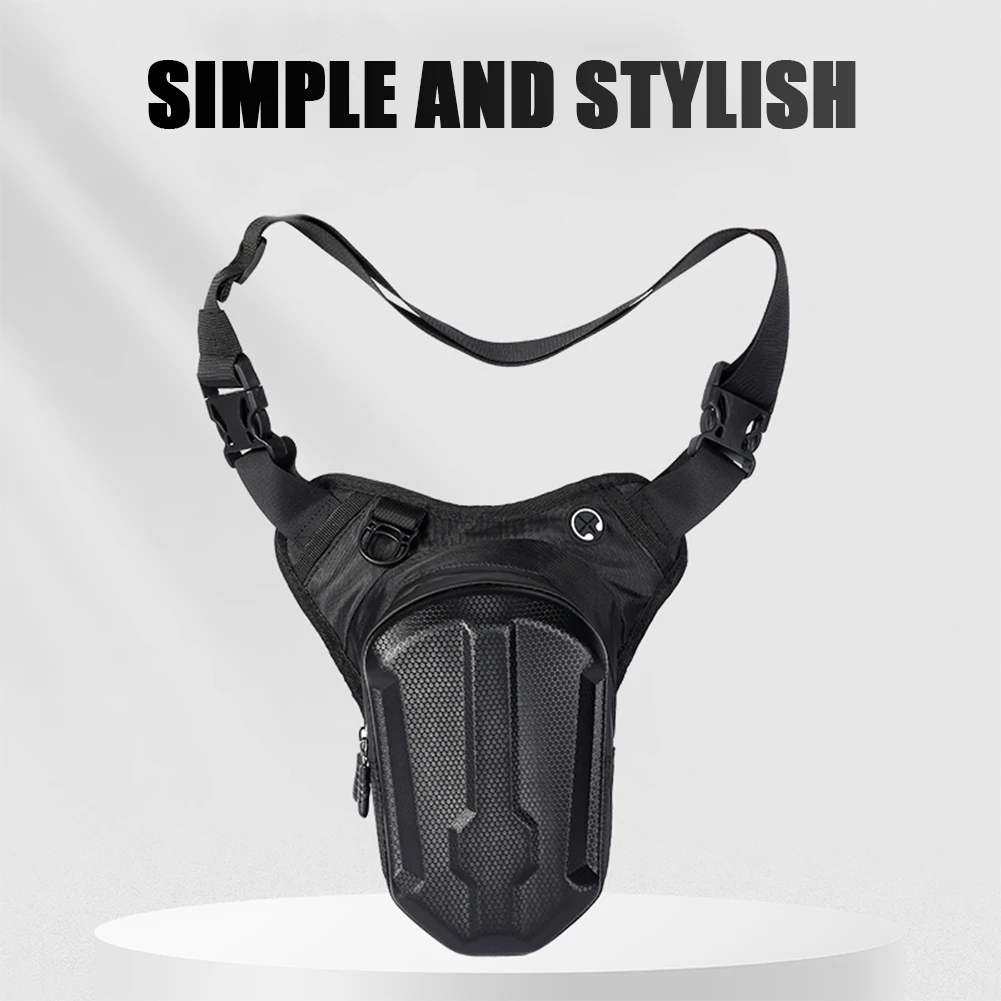 Motorcycle Drop Leg Side Bag Chest Bag for Men Hard Shell Motorbike Riding Cycling Ride Phone Purse Bum Waist Leg Bag Fanny Pack