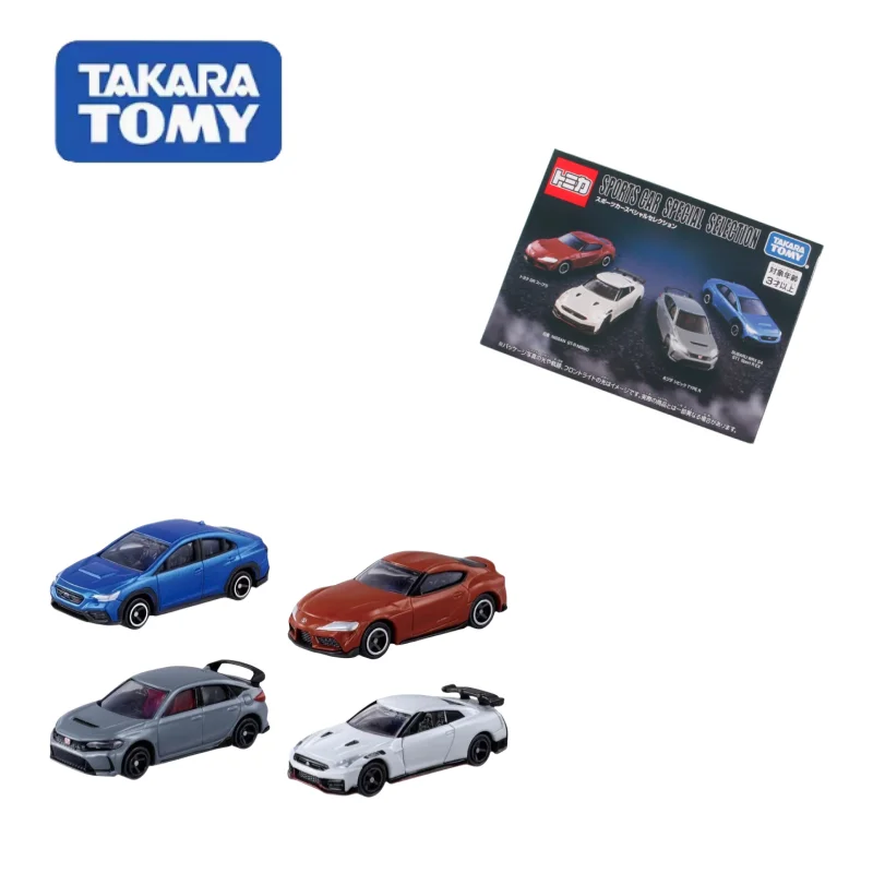 

TAKARA TOMY TOMICA diecast alloy car model Classic Sports car set Nissan GT Subaru decorative ornament for children's Day gift.