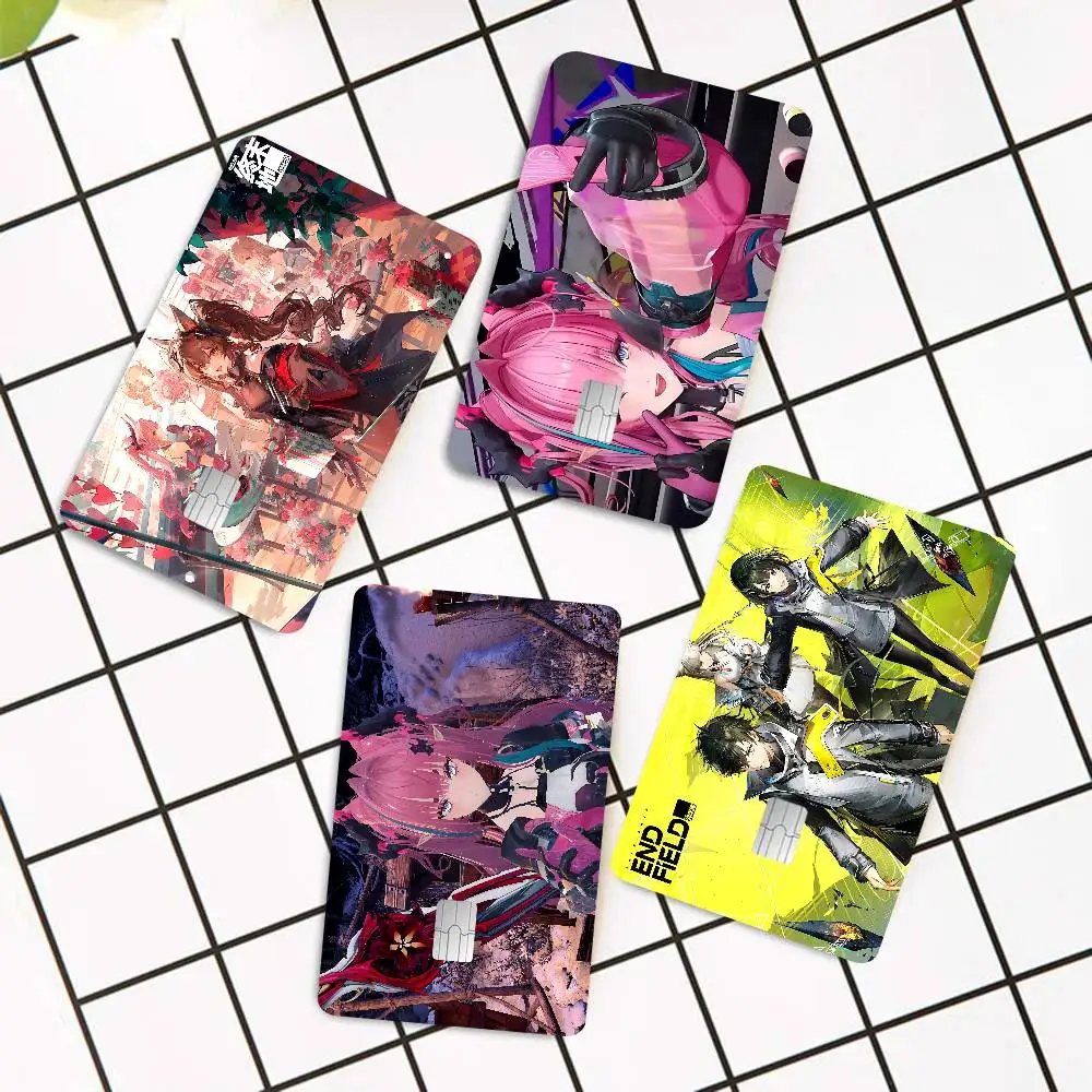 Game Arknights EndfieldS Yvonne Laser Flash Bank Card Stickers Fashion Aesthetic Design for Daily Decor