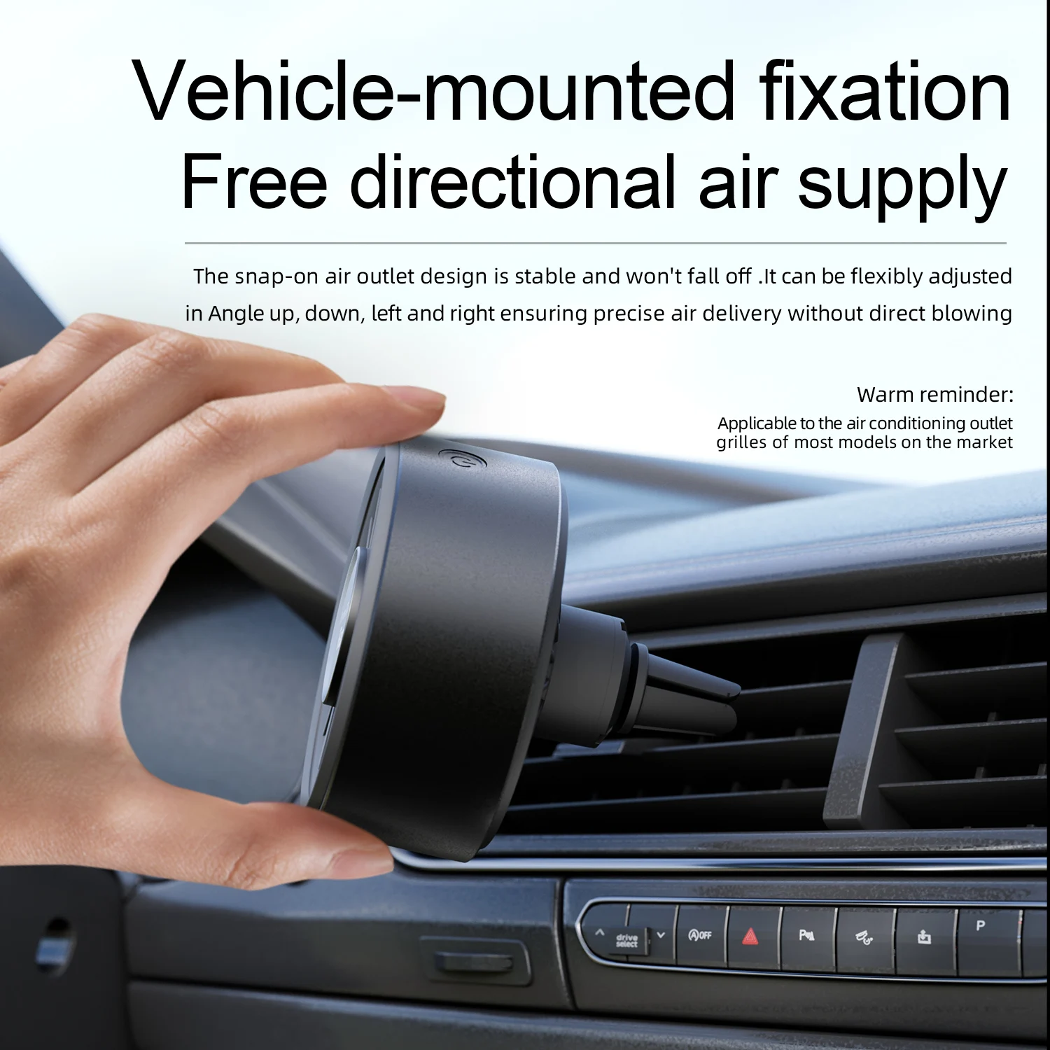 BLALION Car Mini Fan Air Outlet Fan Colorful Ambient Light Type C Charging Port Car Air Outlet Clip Fans 3 Speeds Air Freshener image 6