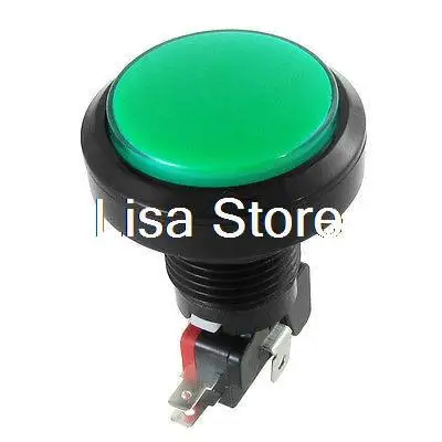 녹색 조명 원형 푸시 버튼 스위치 순간 NO NC AC 250V 1.5A 125V 3A