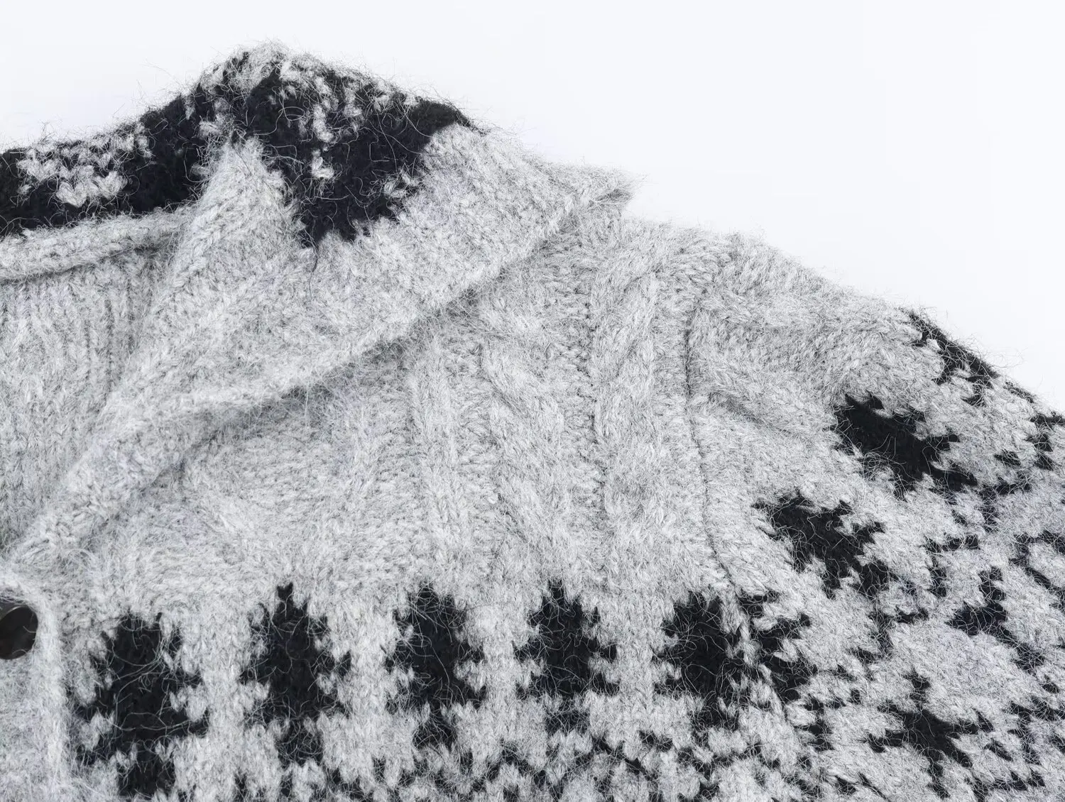 2025 primavera outono novas mulheres curto com capuz chifre de vaca botão casaco moda bege cinza escuro duas opções de cores