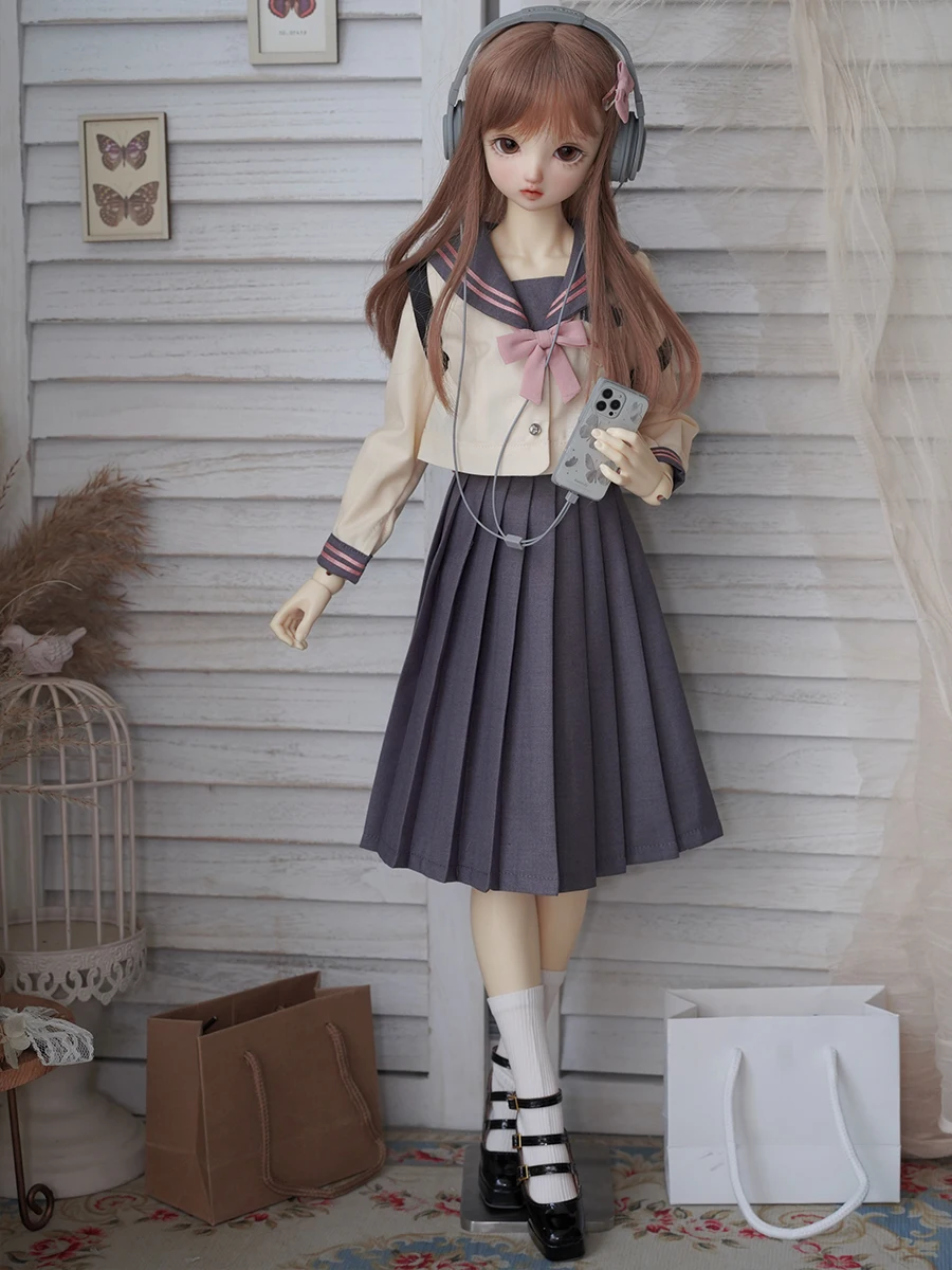 1/3 BJD Doll Fullset with Clothes Shoes BJD Wig Bald Head Princess Doll Wedding Dress School Uniform JK Suits DIY Dress Up Toys