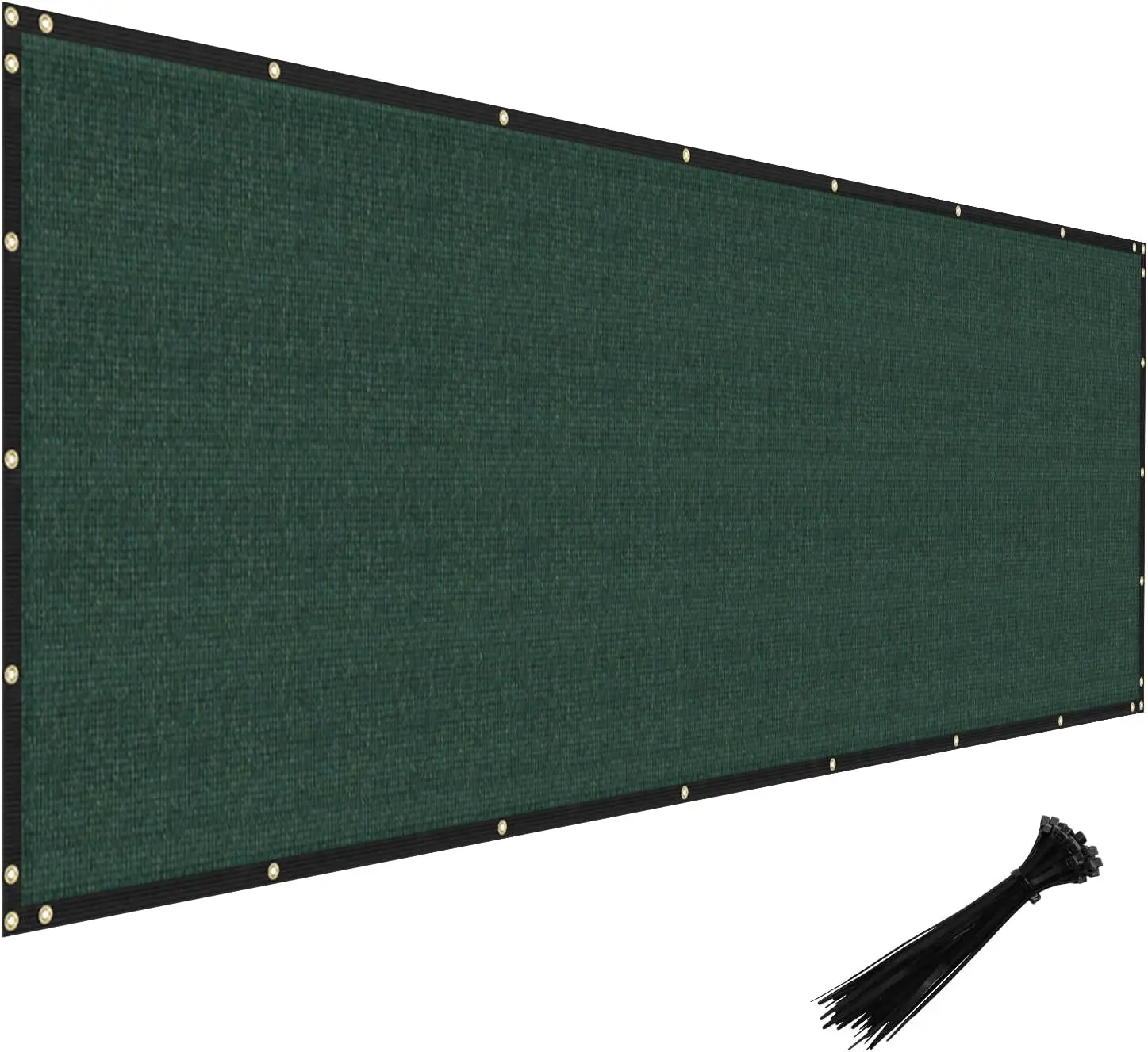 

6'x50' Heavy Duty Privacy Fence Screen Mesh Fabric Shade Cover for Outdoor Garden Yard Pool Deck, Green