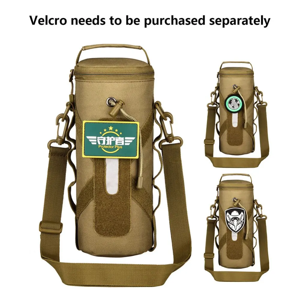 Camping Hiking Kettle Bag Durable MOLLE System Kettle Cover Water Cup Bag Tactical Men Women Outdoor Cycling Water Bottle Bags