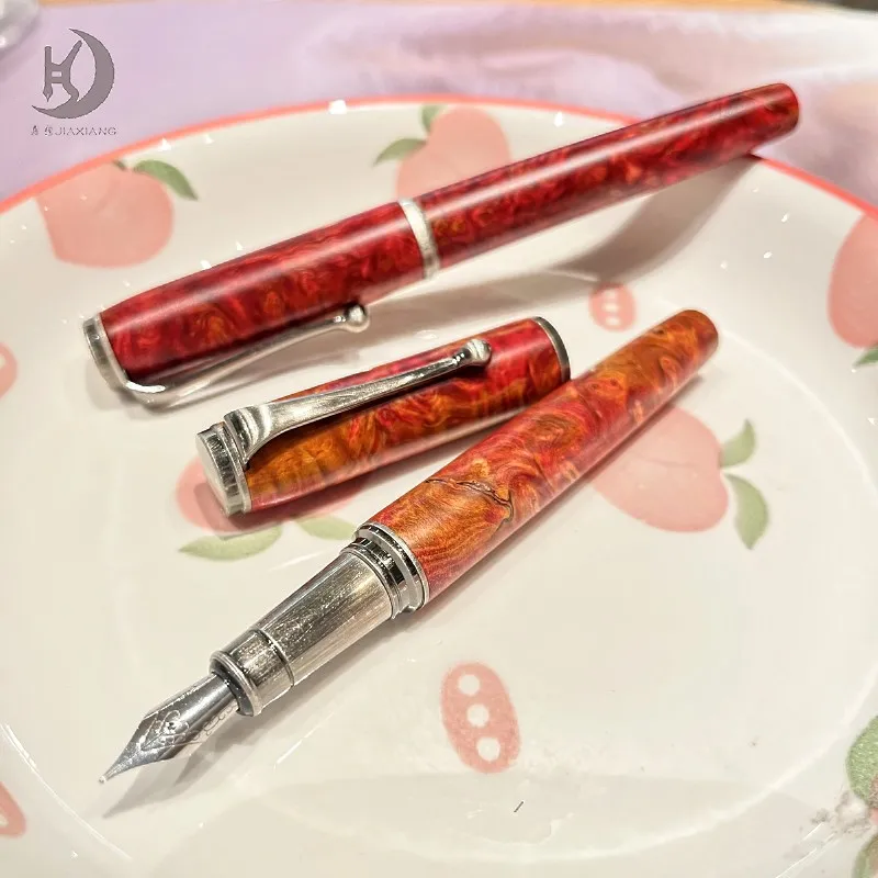 1 Stück hochwertiger Vintage-Füllfederhalter aus stabilem Holz und Kupferstab, luxuriöser Schreibstift, perfekt für Schule und Unternehmen, zurück zur Schule – Detail 4