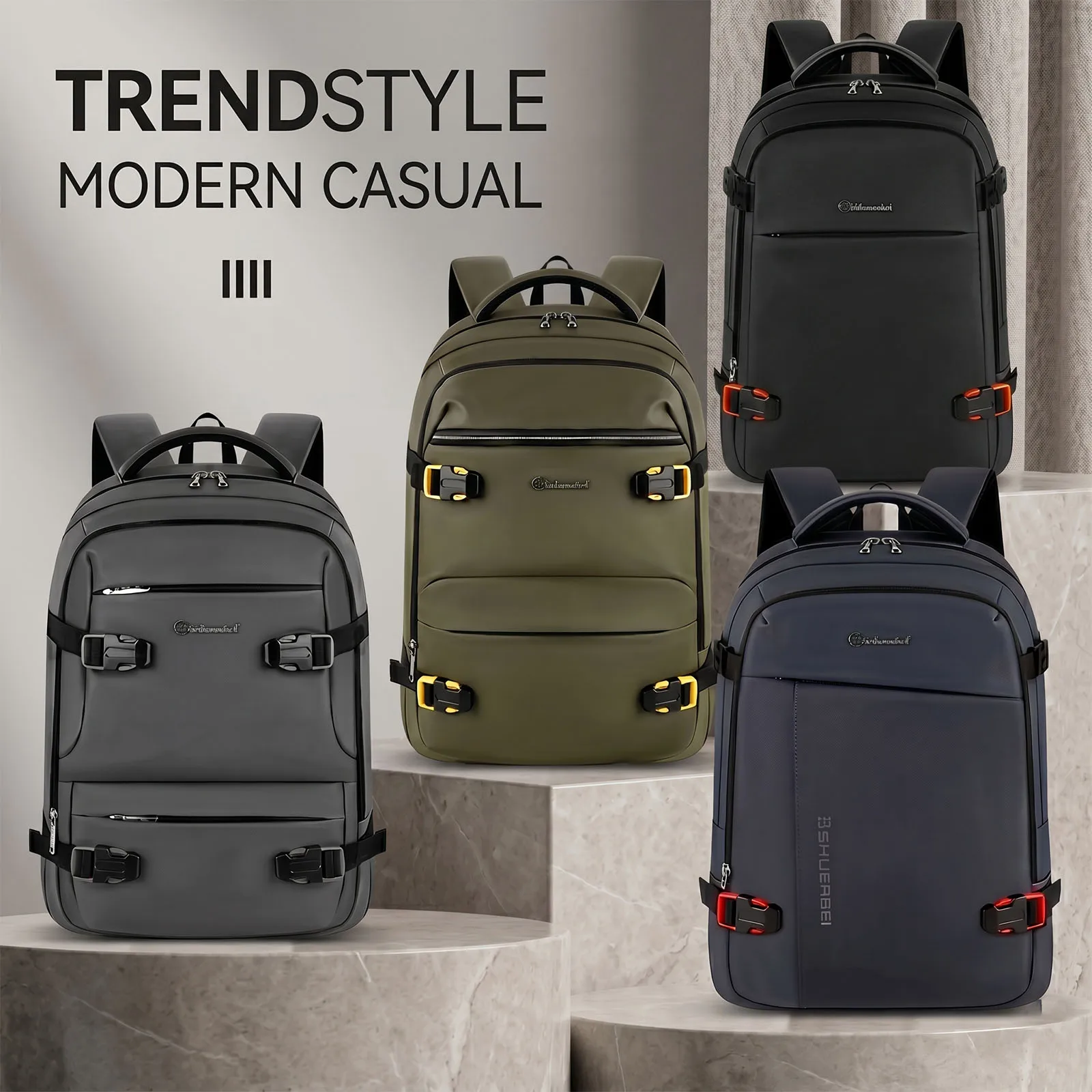 Casual Business Backpack for Men,Water-Resistant Laptop Bag,Professional Commuter Daypack for Travel Work Trip