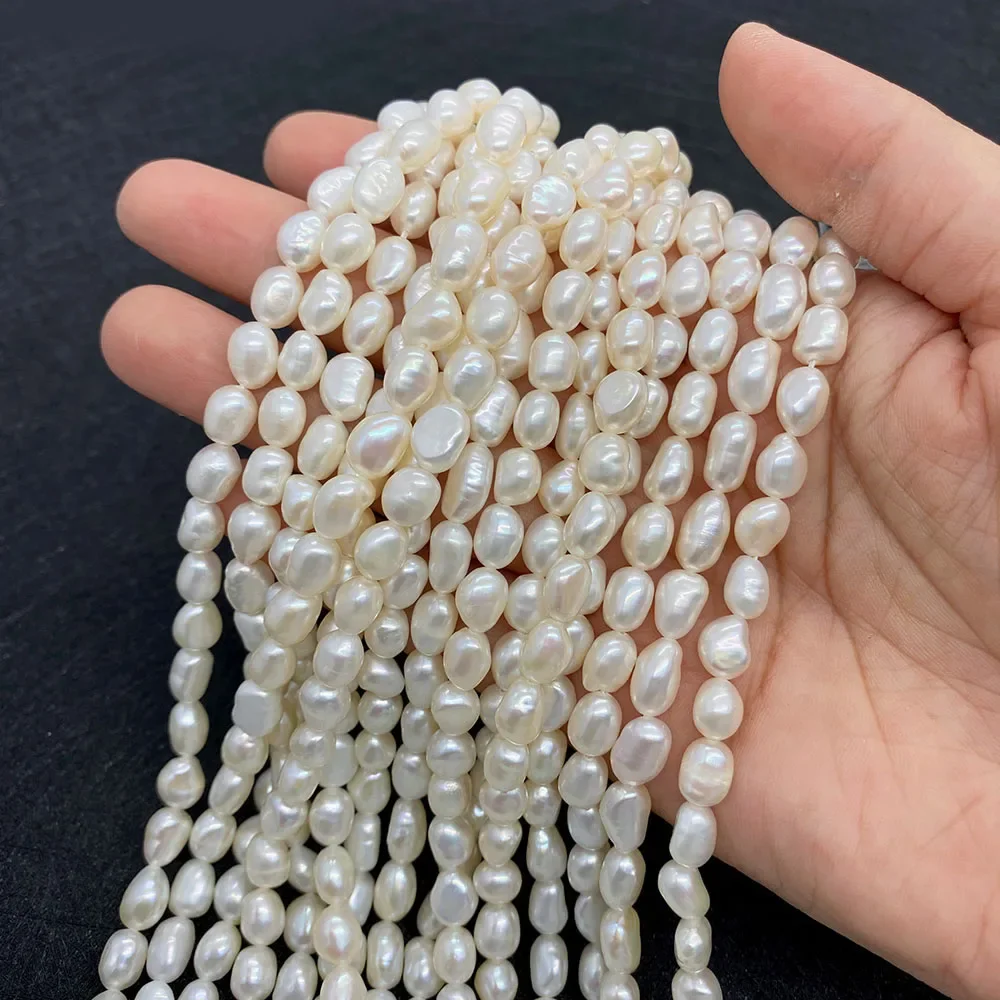 

Irregular Shape AA Natural Freshwater Pearl Straight Hole Loose Pearl Beads for Jewelry Making DIY Necklace Bracelet Accessory