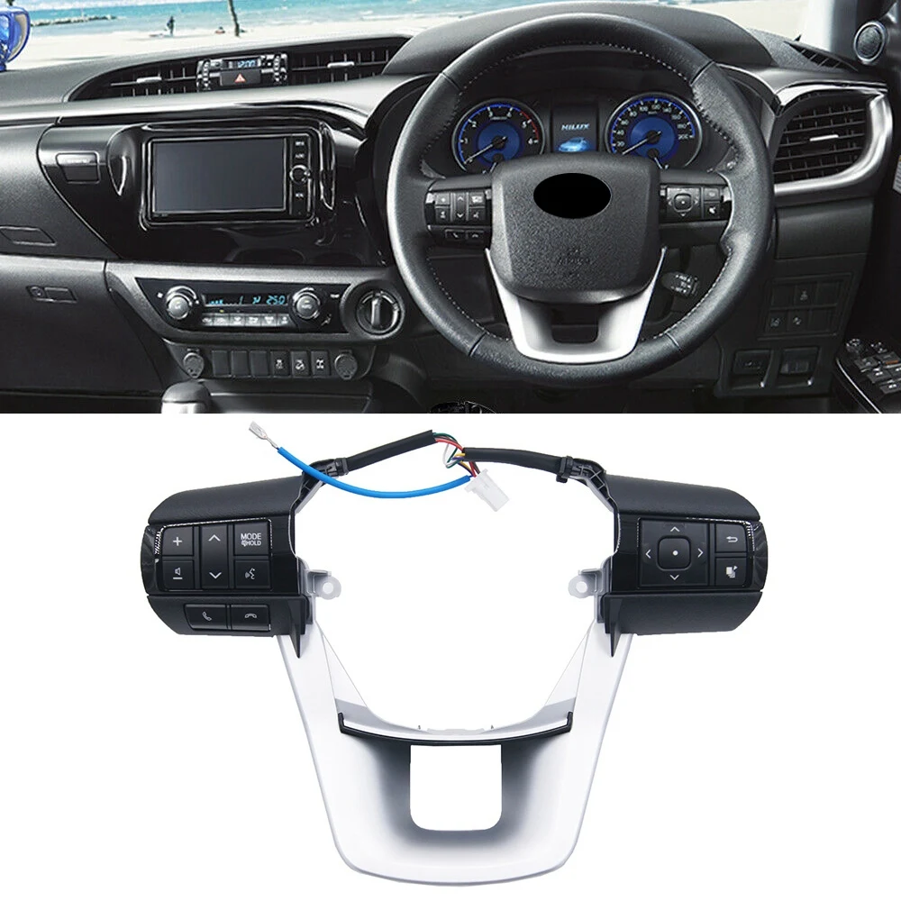 Audio Mode Control Switch Multifunctional Steering Wheel 84250-0E120 for Rocco Fortuner 2015-2020