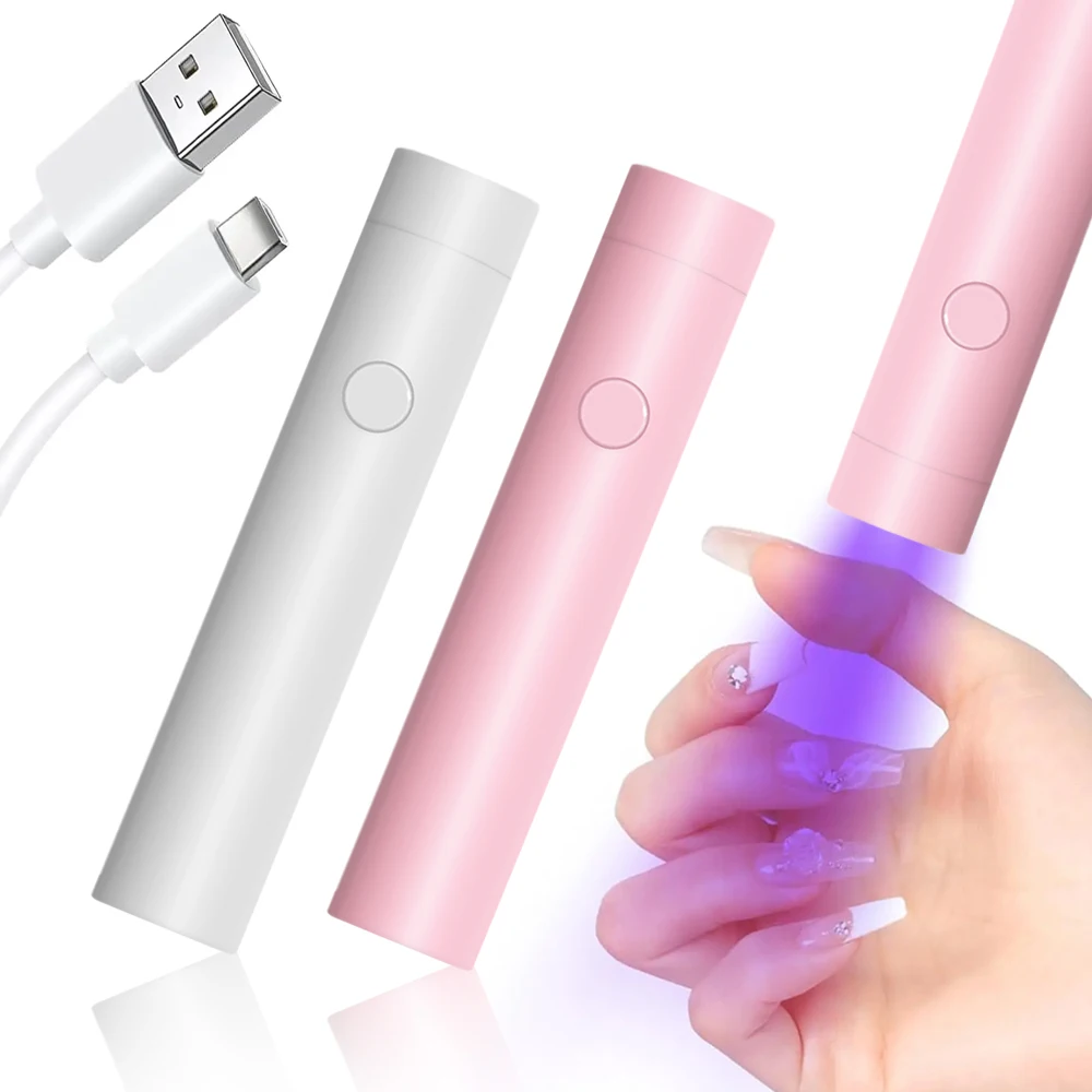 Lampe UV portable pour ongles, sécheuse à ongles LED portative, mini sécheuse à vernis gel rechargeable, adaptée à un usage domestique ou en salon