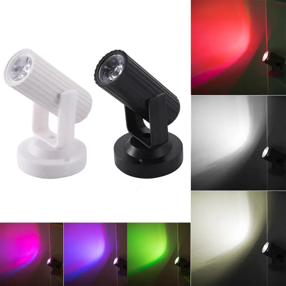 1W Mini Led Stage Spotlight Lightweight Portable RGB Lamp 360 Degree Soft Party Dance Floor Spotlights For Disco DJ Bar KTV