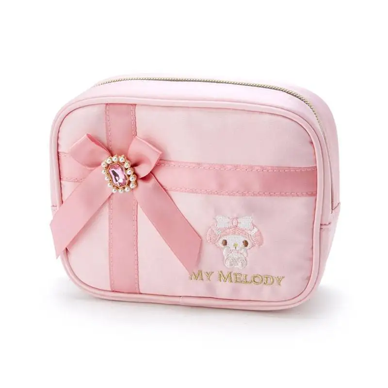 Kawaii Sanrio Makeup Bag Kuromi Cinnamoroll My Melody Cosmetics Storage Bag Ladies For Student Large Capacity Pen Bag