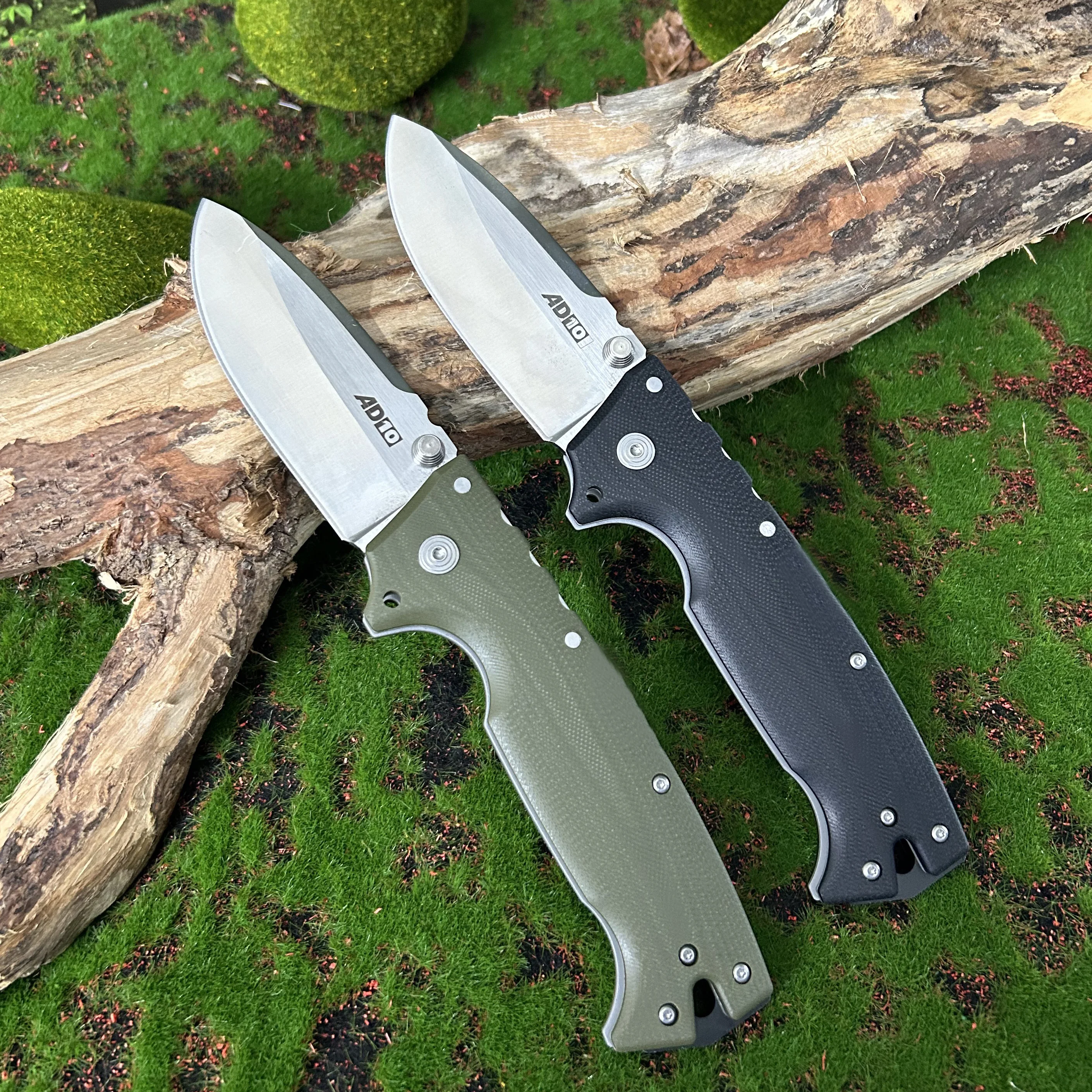 NEW COLD AD10 Outdoor Men\'s Folding Knife S35VN steel G10 Handle Multifunctional High Hardness EDC Hunting Self-defense Knife
