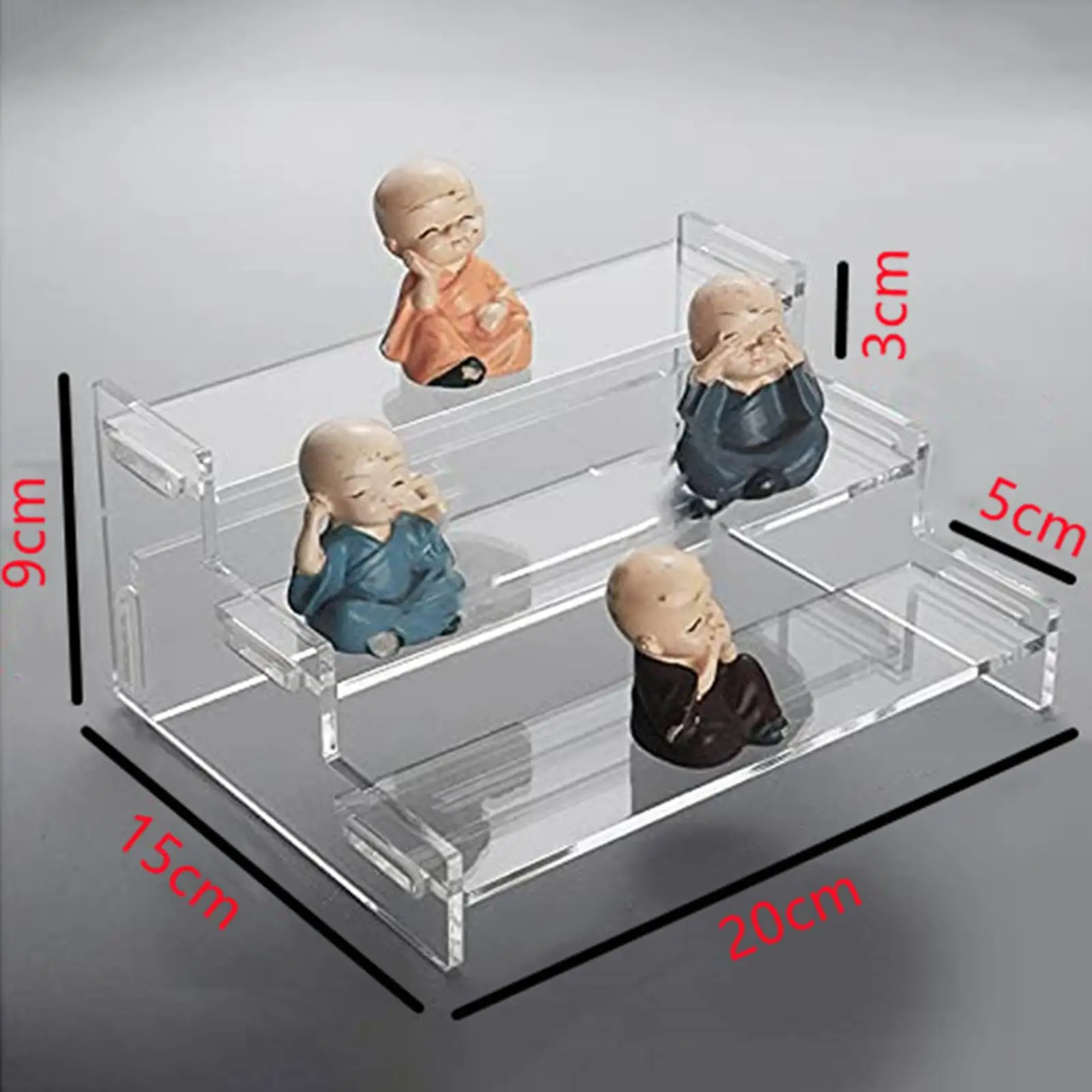 Acrylic Cake Stand Display Pedestal Countertop Holder Ladder Three-Layer Cake Display Rack for Party Cakes Celebration Cake Shop