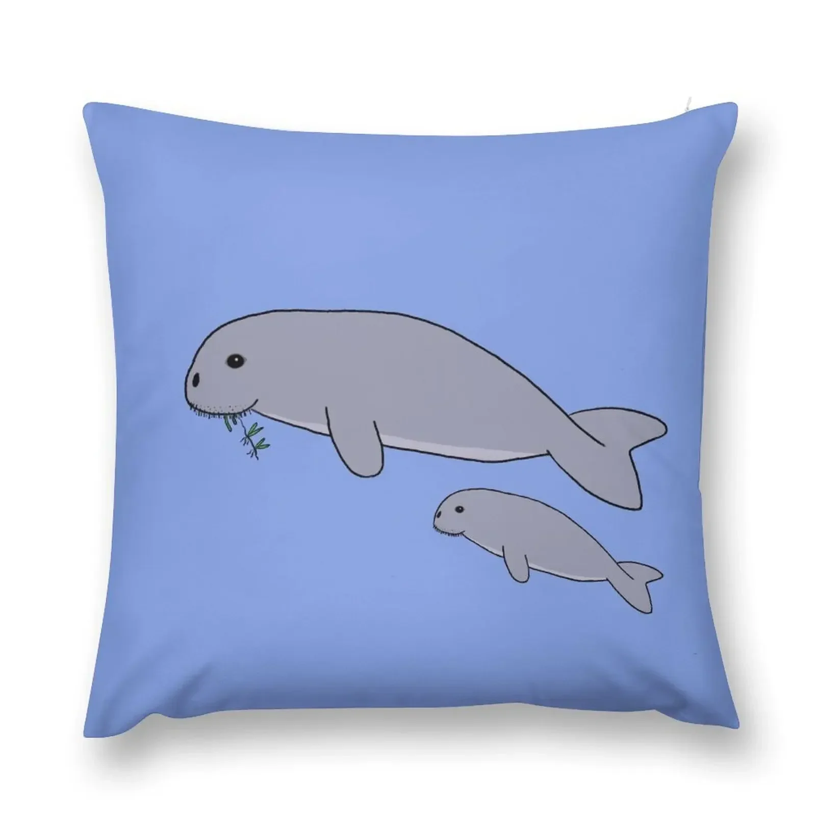 

Dugong Mother and Child Throw Pillow Pillowcase Cushion Cover Set Luxury Living Room Decorative Cushions pillow