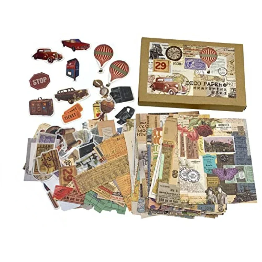 Vintage Stickers For Journaling Aesthetic - 200pcs Nature Ephemera Junk Journal Supplies Kit Decopodge Paper Scrapbooking view 5