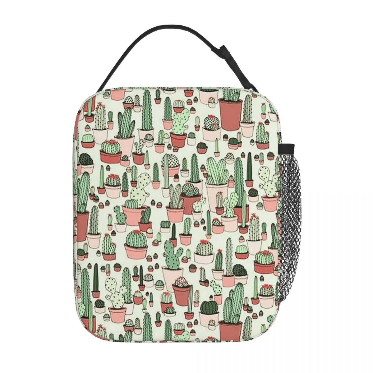 Case Cactus Insulated Lunch Bag for Women Office Cooler Thermal Food Box Tote Portable Lunch Boxes Container