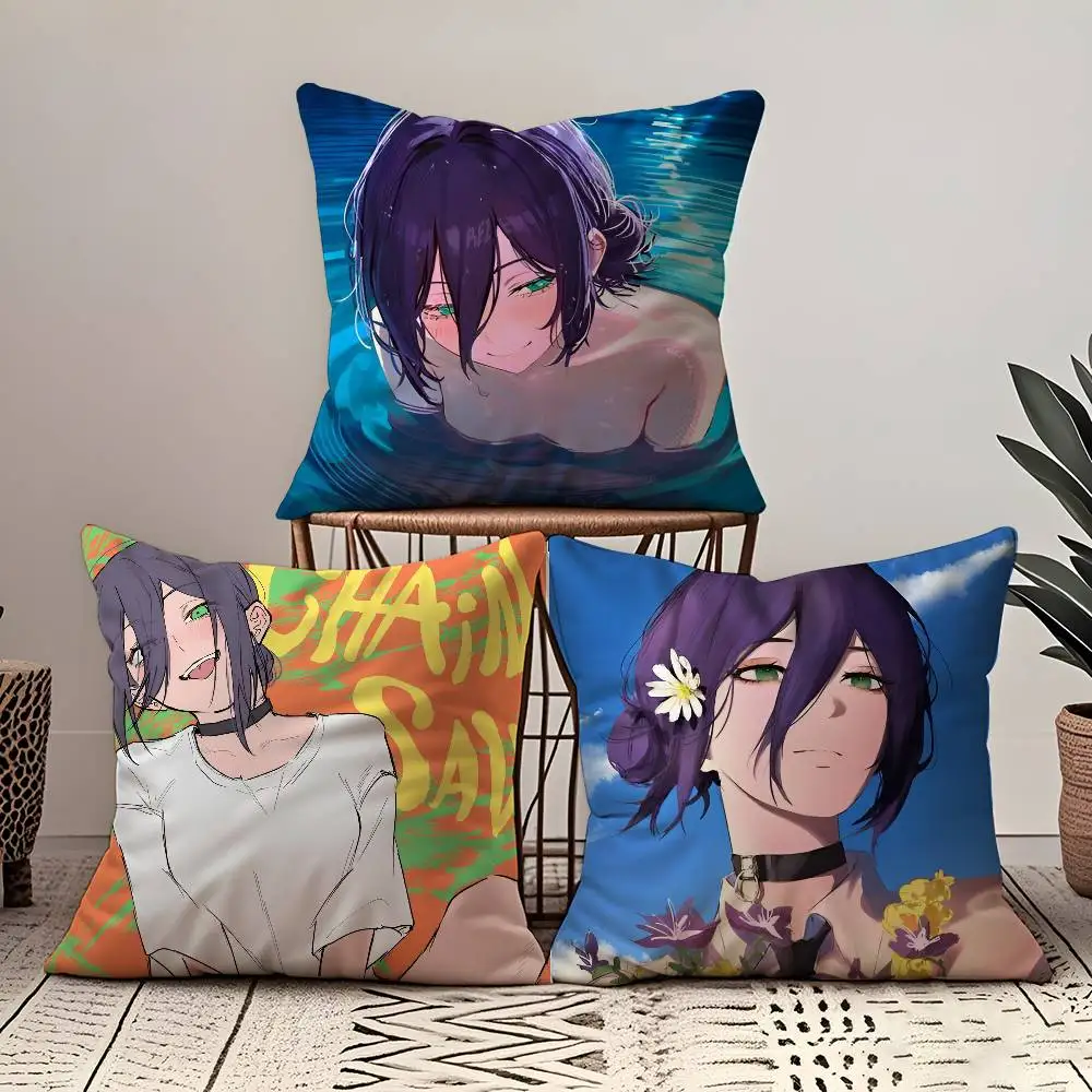 أنيمي R-الاهتزاز بالمنشار مثير كيس وسادة الراحة أريكة سرير حريري أنيق غير مرئية سستة مخصص غطاء الوسادة الزخرفية