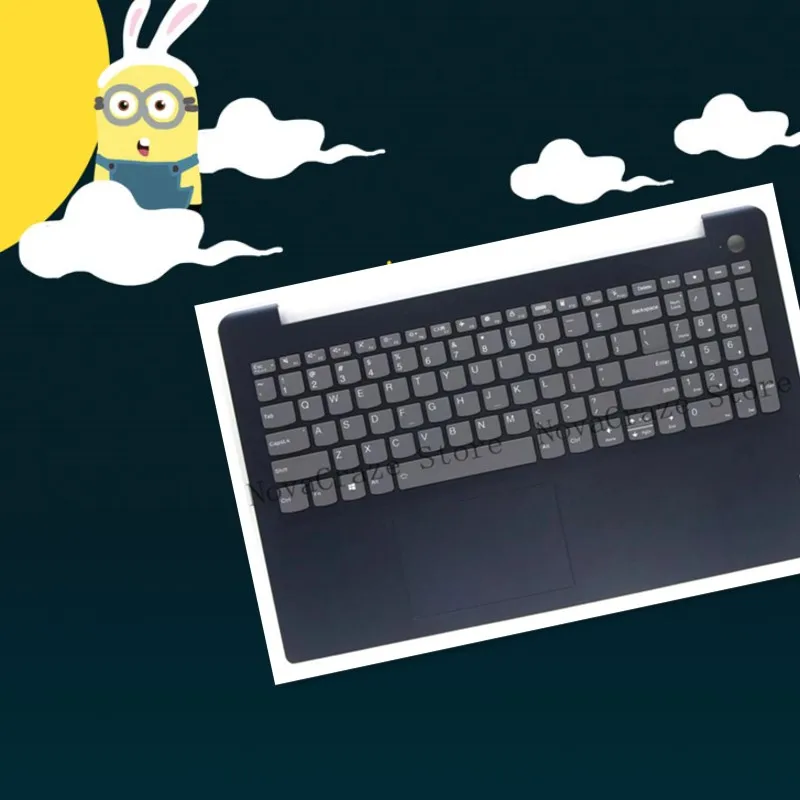 

5CB1B60432 New Palmrest Keyboard For IdeaPad 3-15ALC6 82KU W/FPR BLUE 5CB1B62097, AP21P000610, 5CB1B60432