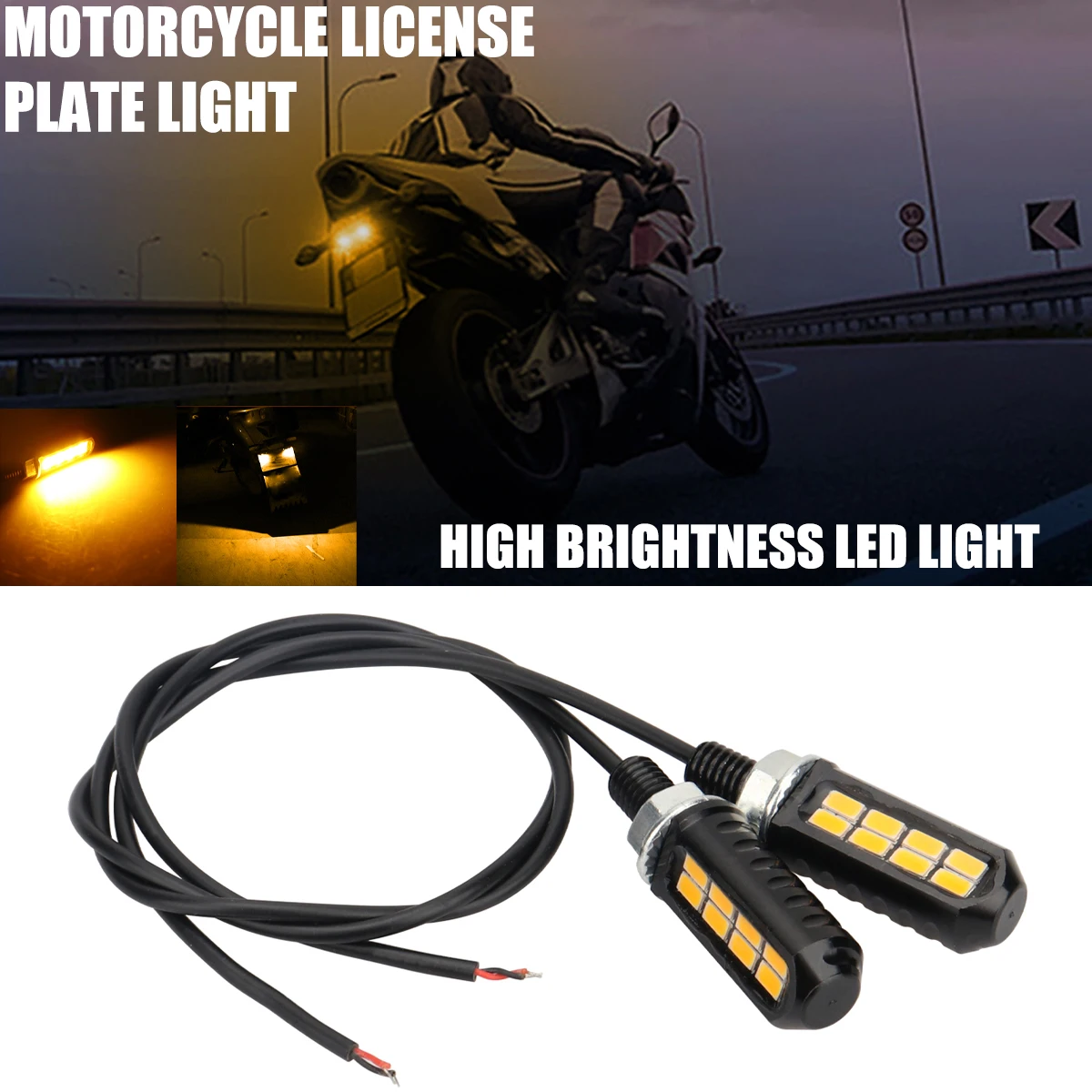 

Motorcycle LED DRL Amber Motorcycle brake stop rear turn signal lamp Indicator Tail Light For Cafe Racer Honda BMW Yamaha 12V