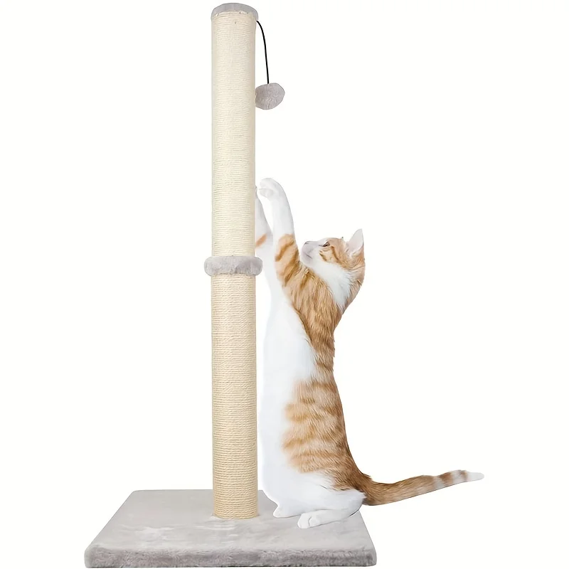 Two Section Vertical Sisal Material Safe Cat Climbing Frame Tree Modern Stable Design Cat Scratching Post for Cats