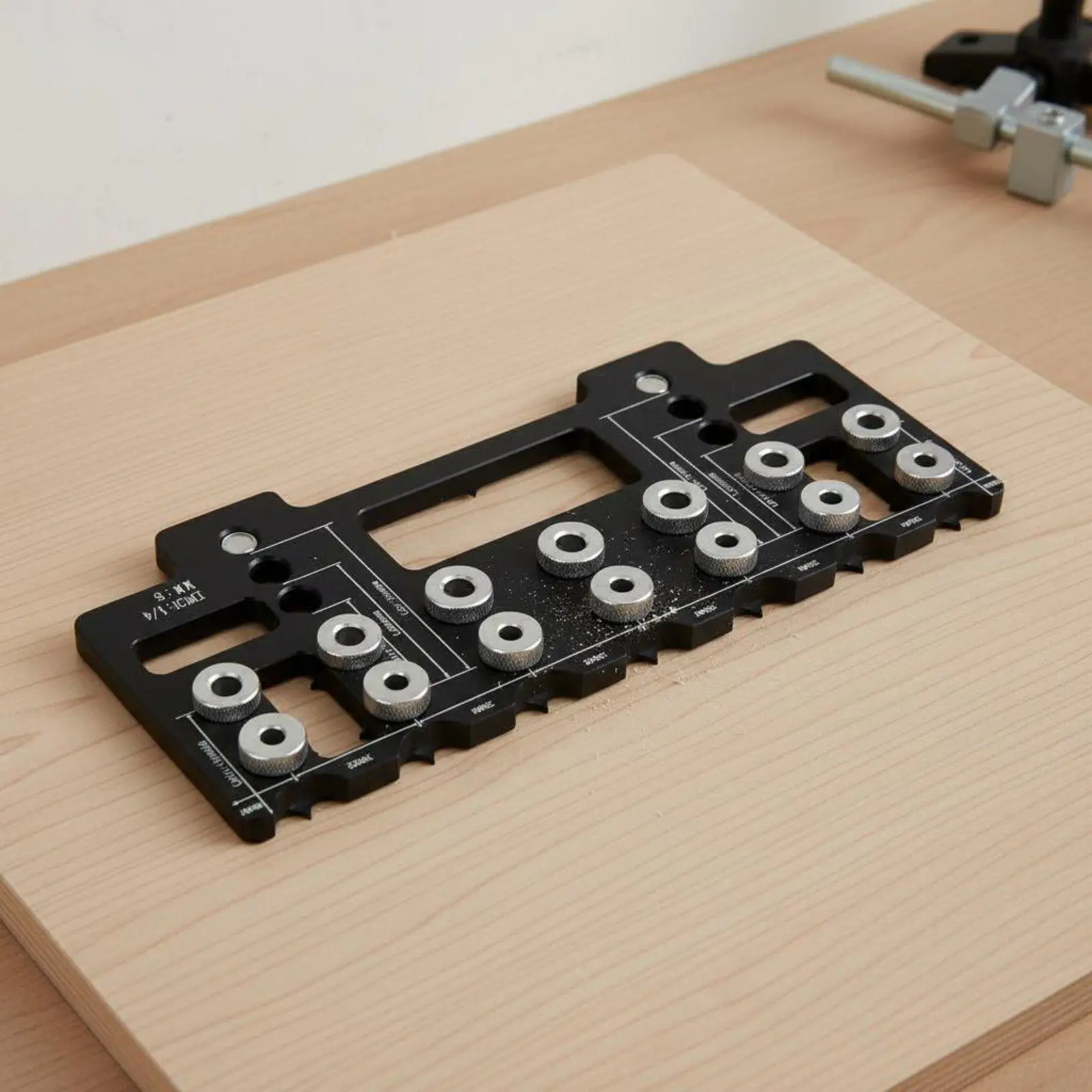 drill-guide-jig-for-furniture-pulls-precise-hole-positioning-tool-with-5mm-635mm-bushings-workshop-helper