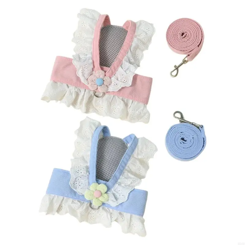 

Rabbit Harness And Leash Set Soft Breathable Polyester For Small Pet Outdoor Walking Comfortable Escape Proof Vest B03E
