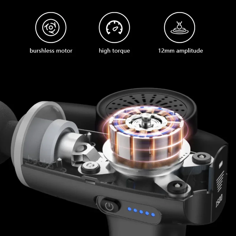 New 2025 Portable Mini Electric Body Muscle Facial Massage High Quality Percussion Deep Tissue Tool Head Neck Professional Heat